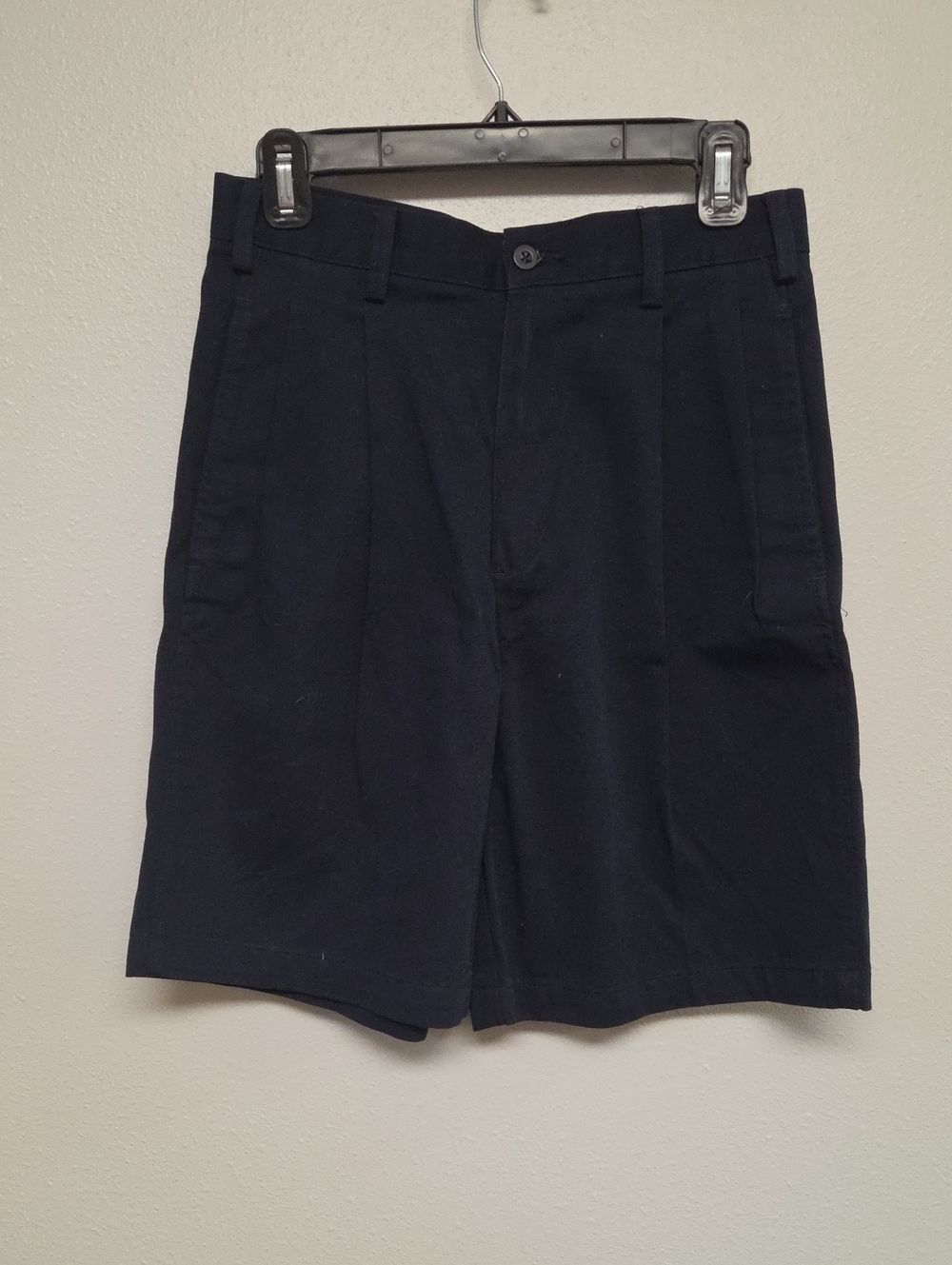 Chaps Navy Flat-Front Men's Shorts